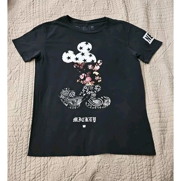 NEFF DISNEY Stars Paisley Floral MICKEY MOUSE TSHIRT Medium - Picture 1 of 5